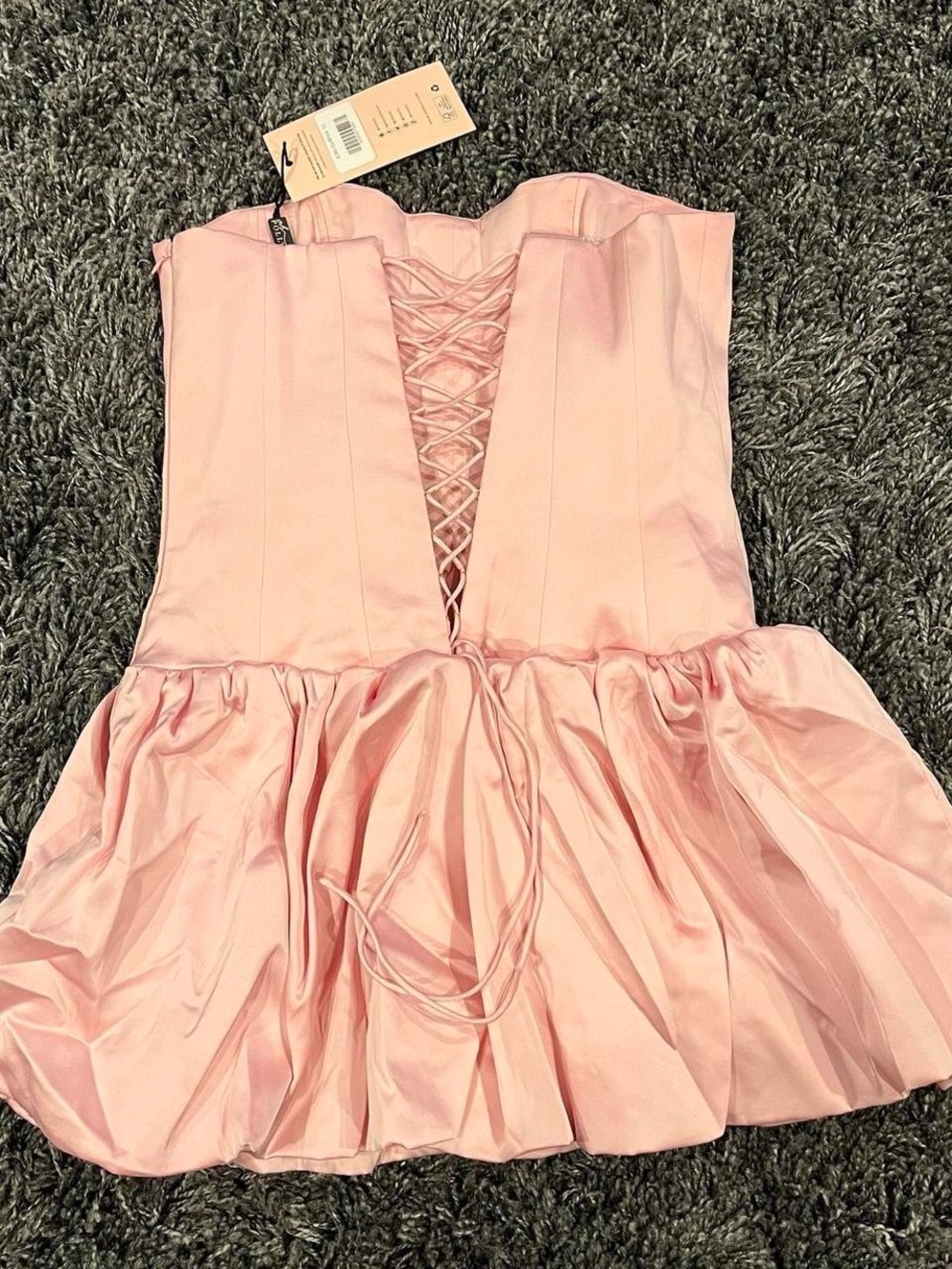 🌸NWT OH POLLY FABIOLA PINK STRAPLESS MINI DRESS🌸 - Picture 3 of 5